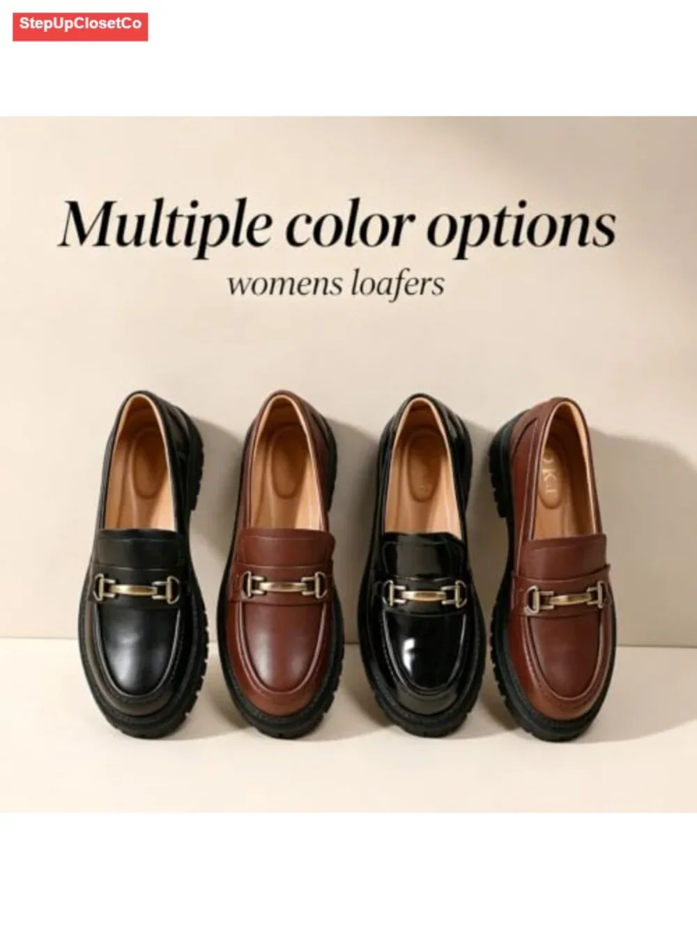 Women Leather Penny Loafers Slip On Comfort Flat Office Work Casual Shoes